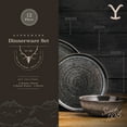 Yellowstone 12Piece Ceramic Dinnerware Set, Rip Collection