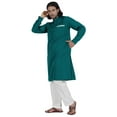 thumbnail image 3 of AtasiÂ&nbsp;Men's Henley Welt PocketÂ&nbsp;LongÂ&nbsp;KurtaÂ&nbsp;Solid Indian Ethnic Wear Clothing ForÂ&nbsp;Men's, 3 of 7