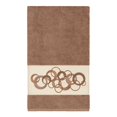 thumbnail image 2 of Authentic Hotel and Spa  Turkish Cotton Circles Embroidered Latte Brown 3-piece Towel Set, 2 of 4
