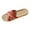 Red, variant on Mostsola Slides for Women Dressy Flats Summer Slip on Raffia Beach Shoes Open Toe Slippers