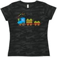 thumbnail image 3 of Inktastic Colorful Toy Train Women's T-Shirt, 3 of 5