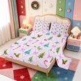 thumbnail image 2 of Manfei Cartoon Animals Bed Sheets,Christmas Winter Festive Full Size Sheets,4-Piece,1 Flat Sheet,1 Fitted Sheet and 2 Pillowcases, 2 of 6