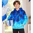 thumbnail image 3 of Aideaone Boys Hoodies 3D Graphic Sweatshirt Cool Lightweight Pullover Hoodie for Kids 6-16 Years, 3 of 7