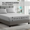 thumbnail image 5 of American Home Collection King Size 6 Piece Bed Sheet Set Grey - Ultra Soft Microfiber Deep Pocket Wrinkle Free, 5 of 8