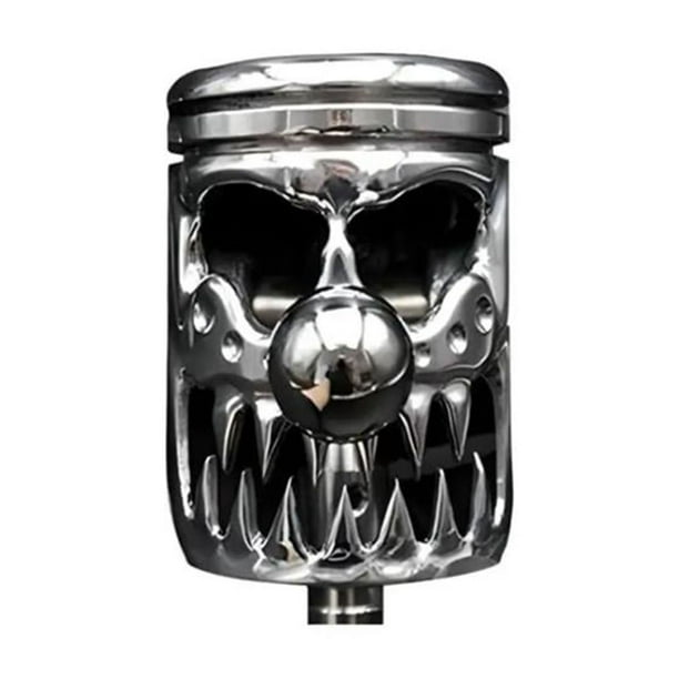 Automatic Manual Knob Selector Fits Most Automatic Vehicles Metal Skull Shape Stainless Steel Molding Car Gear Knob Cover