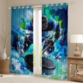 thumbnail image 2 of Erosebridal Teens Ice Hockey Gamer Blackout Curtains Set of 2 (52x84 Each),Sport Graffiti Splash Window Curtains for Boys Girls,Microfiber Bedroom Decor, 2 of 6