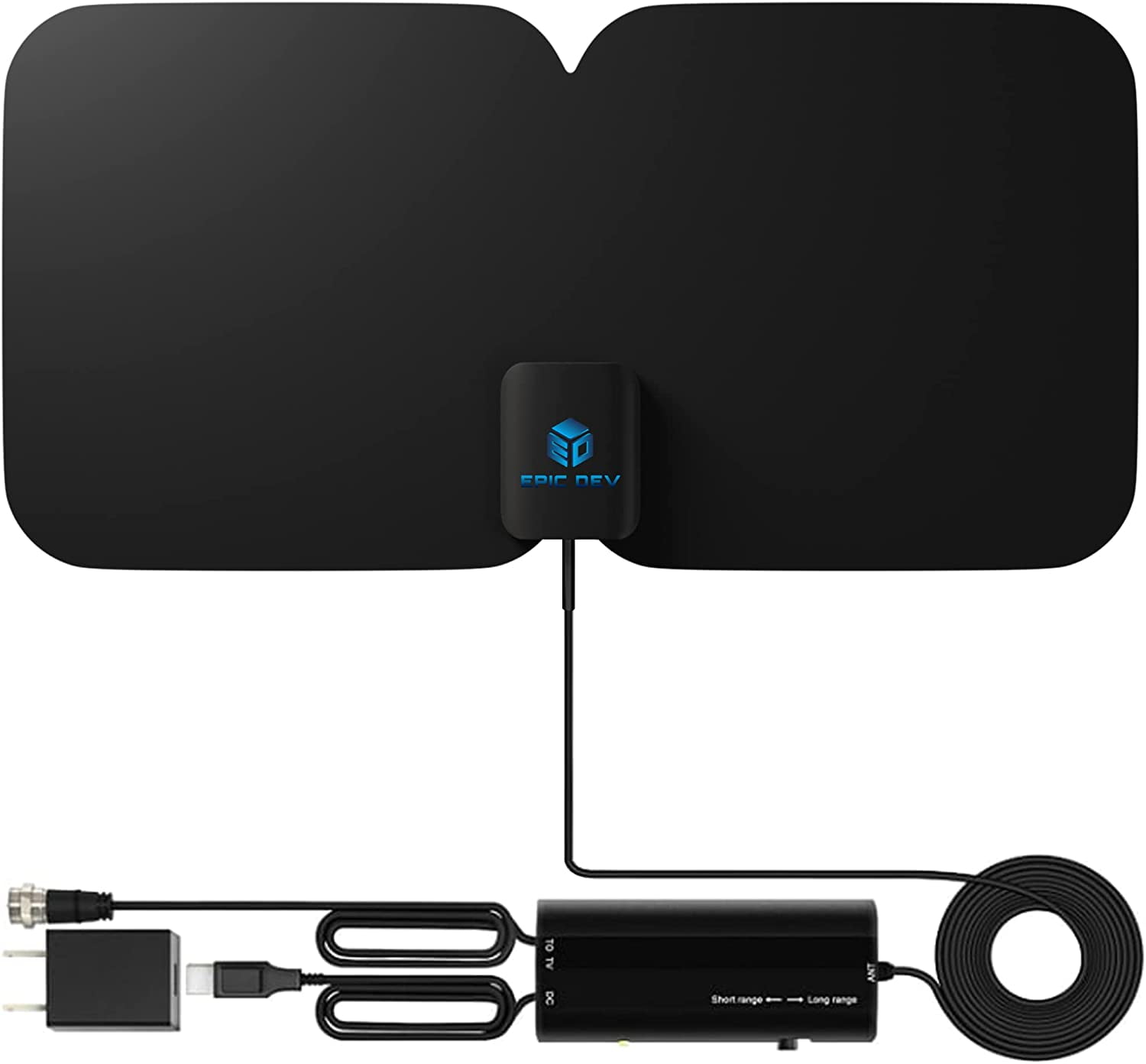 Amplified HD Digital TV Antenna Long 250+ Mile Long Range Antenna