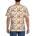 thumbnail image 3 of Vsdgher Mushroom Print Men's Dry Fit Mesh Athletic Shirts Moisture Wicking Tennis T-Shirt Tops, 3 of 9