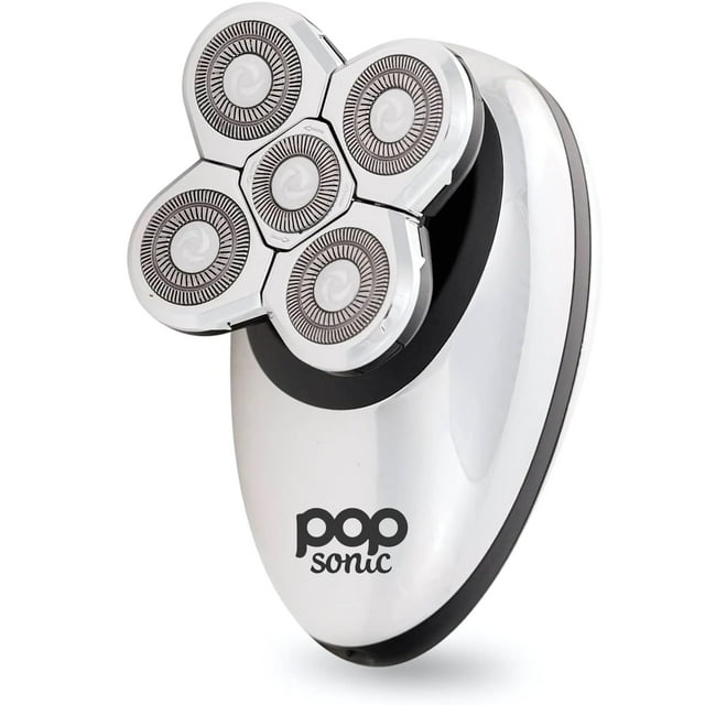 Afeitadora Pop Sonic para mujer (plateada) - Afeitadora eléctrica de 5 cabezales - Depiladora impecable de 360 grados con batería, cable de carga USB, cepillo de limpieza y manual | Recortadora imperm