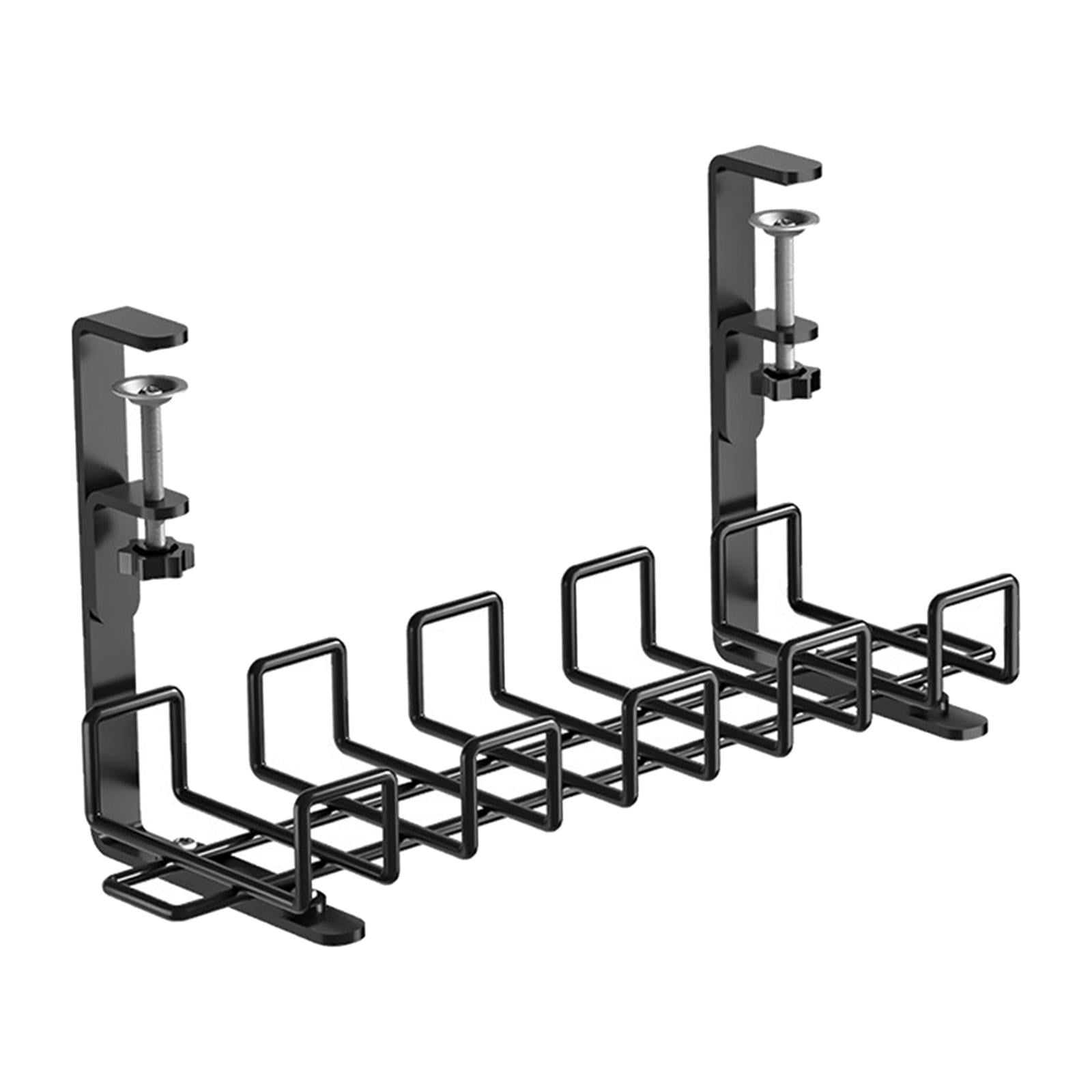 under Desk Cable Management Tray, No Drill Steel Desk Cable Organizers, Wire Management Tray