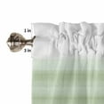 thumbnail image 5 of Hokiten Rod Pocket Curtain Valance, Sage Green White Ombre Farmhouse Window Valance for Living Room, Bedroom, Kitchen Country Modern Stripes Lines 60"W x 18"L, 5 of 8