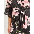 thumbnail image 4 of Joyspun Women’s Lace Trim Satin Robe, Sizes S-3X, 4 of 4