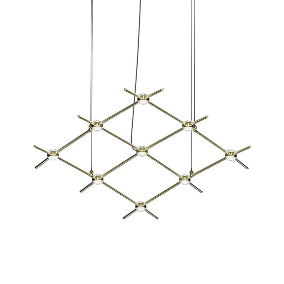 Sonneman 21Q38-RC3312-27 Constellation 67" Wide Abstract Chandelier - Brass