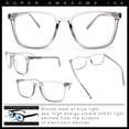 thumbnail image 2 of Classy Elegant Studious Urban Horn Rim Blue Light Filtering Glasses [Slate], 2 of 8