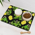 thumbnail image 3 of Retro Lemon Yellow Pet Food Mat - Non-Slip Absorbent Dog Feeding Mat with Bright Fruit Print, Large Size for Puppies, 3 of 4