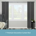 thumbnail image 2 of Kenney Weaver Black Adjustable Window Curtain Rod, 90"-130", 2 of 6