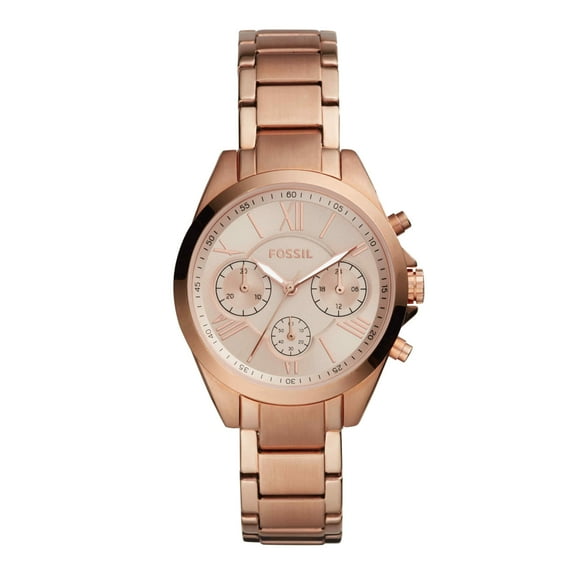 Fossil Montre Analogique à Affichage Justine Bq3036 pour Femmes Quartz Or Rose