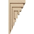 thumbnail image 3 of 9"W x 9"D x 18"H Wide Landon Rough Cedar Woodgrain TimberThane Corbel, Primed Tan, 3 of 6