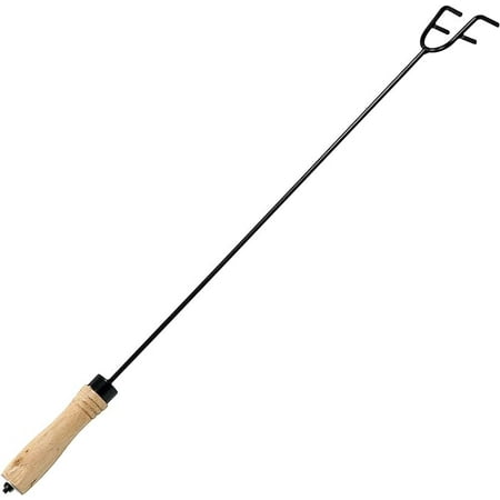 

Sunnydaze 26-Inch Steel Fire Pit Poker Stick - Wood Handle - for Indoor or Outdoor Use