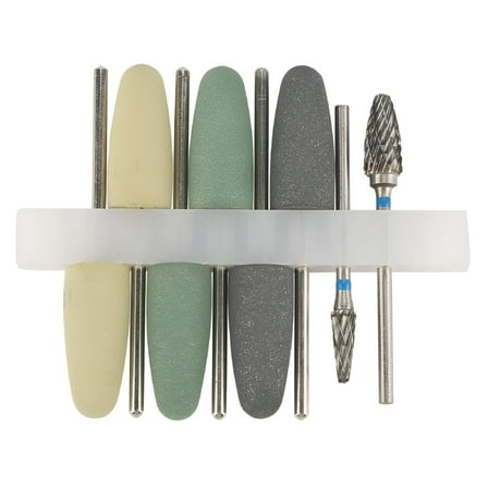 FACEGA 8pcs Dental Rotary Silicone Resin Base Acrylic Polishing Burs Kit with Tungsten Steel Grinding