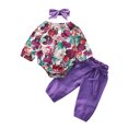 thumbnail image 3 of Worallymy Recién Nacido Mameluco Pantalones Trajes Top de Manga Larga Floral Pantalones Diadema Traje, 110cm Worallymy JD735800188, 3 of 7
