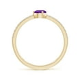 thumbnail image 2 of ANGARA Natural 0.33 Ct. Amethyst with Diamond Classic Stackable Ring in 14K Yellow Gold for Women (Ring Size: 11.5), 2 of 9