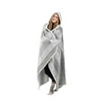 thumbnail image 1 of Safdie & Co. Hoodzy Blanket Faux Fur Grey, 1 of 2