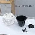 thumbnail image 2 of White Hanging planters Indoor Plants Drainage Hanging Baskets for Plants Outdoor self Watering Hanging Flower pots for Indoor Plants with Hooks Chain Orchid Fern herb Vegetable, 2 of 5