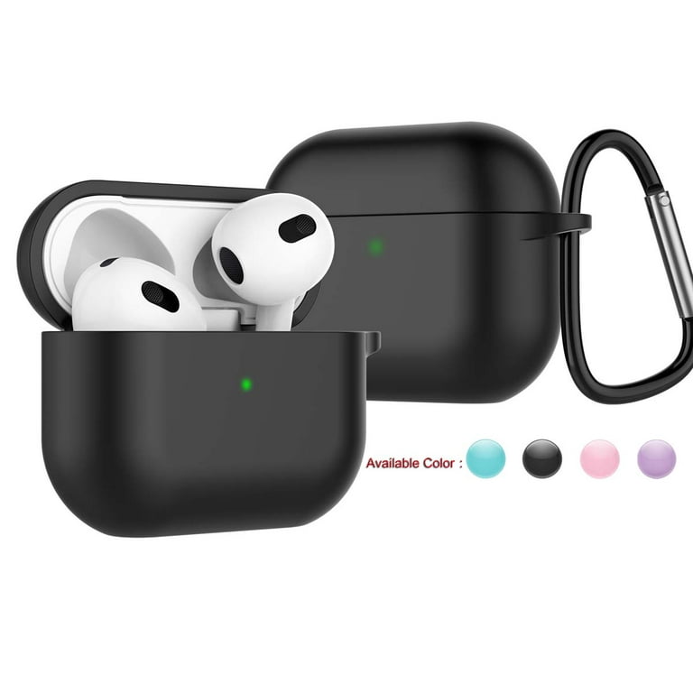 AirPods 3rd Gen Case Cover with Cleaner Kit,Soft Silicone Protective Case  for Apple AirPods 3rd Generation Charging Case with Keychain,Shockproof