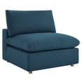 thumbnail image 2 of Modway Commix Fabric Down Filled Overstuffed Armless Chair in Azure, 2 of 8