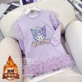 thumbnail image 4 of Vestido con capucha de manga larga con estampado de anime de Sanrio Kuromi, dulce y kawaii, camisa holgada de dibujos animados para niña, falda, ropa, regalos encantadores, juguetes, 4 of 4