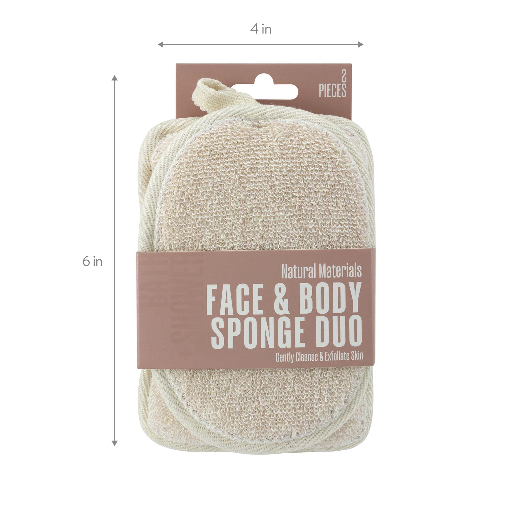 Face and Body Sponge Duo, 2 Pieces