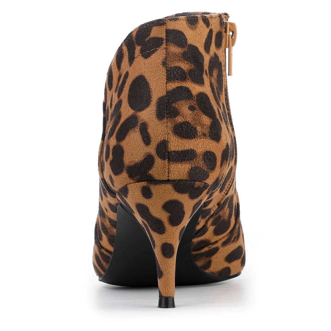 DARING DIVA Women's Pointed Toe Kitten Heel Cutout Ankle Boots Brown 8.5