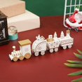 thumbnail image 2 of Decoraciones navideñas de tren de madera, decoraciones de escritorio, regalos de Navidad para niños, 2 uds. JM JM, 2 of 5