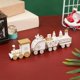 thumbnail image 2 of Decoraciones navideñas de tren de madera, decoraciones de escritorio, regalos de Navidad para niños, 2 uds. JM JM, 2 of 5