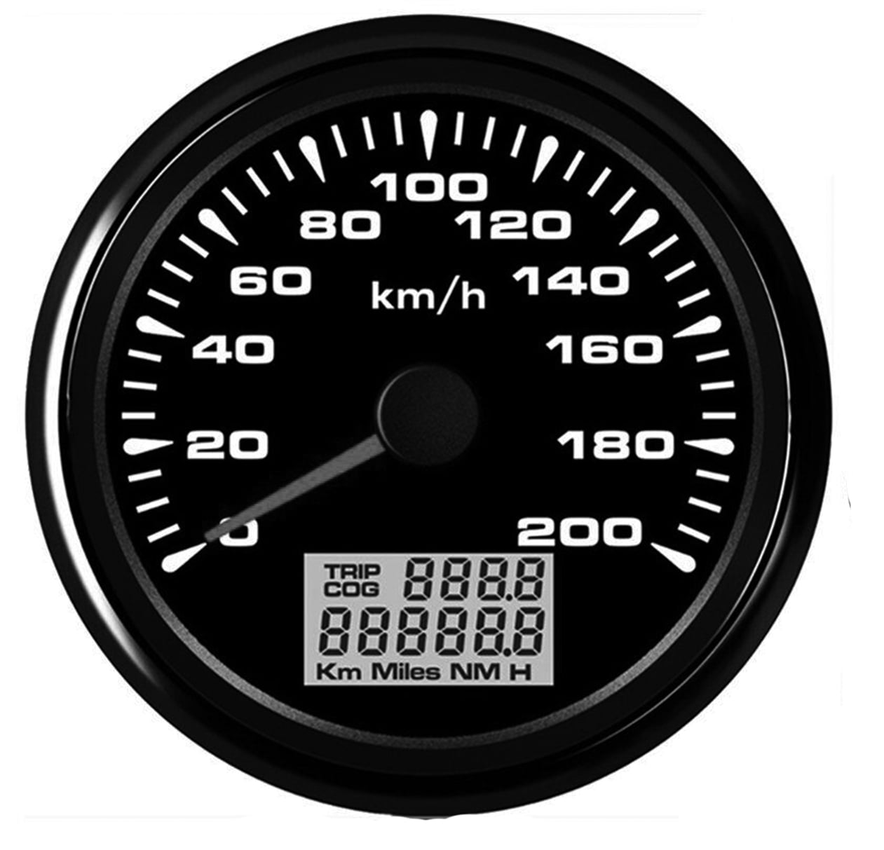 Geloo Universal 85mm Digital GPS Speedometer Odometer Gauge for Car