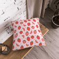 thumbnail image 5 of KLL Strawberry Decorative Throw Pillow Covers Velvet Soft for Couch Sofa Bedroom Living Room Outdoor (No pillow core)- 18"x18", 5 of 5