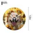 thumbnail image 2 of 12 Inch Wall Clock Battery Operated Silent Clock Decorative for Office, Kitchen, Outdoor, Living Room，Border Collie Sunflower Field Funny Animal Creative, 2 of 4