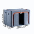 thumbnail image 3 of Foldable Linen Storage Box, Clear Window Clothes Organizer, Double Zipper Blanket Storage Bin With Handles For Bedding, Dorm, Closet, Seasonal Garment Organization, 3 of 6
