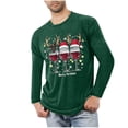 thumbnail image 1 of Blusas y camisas de manga larga con cuello redondo para hombre, ropa deportiva para el hogar, pijamas, camisetas de color liso, blusa deportiva para hombre, poliéster, 1 of 5