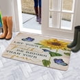 thumbnail image 5 of Sunflower Wood Colored Flowers (3) Door Mat 30 X 17 Inch Welcome Doormat Indoor Outdoor Entrance Floor Mat Non Slip Spring Summer Decor Rubber Mats, 5 of 6