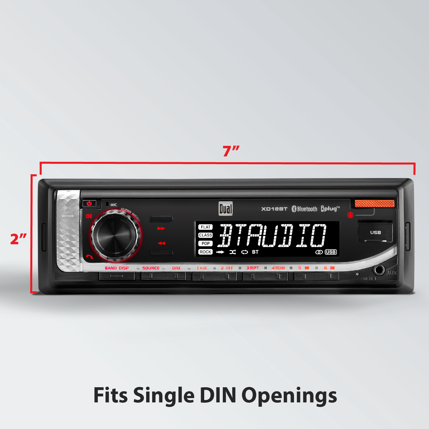 Dual XD18BT Single Din Car Stereo with Bluetooth photo 3