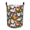 thumbnail image 6 of Lsque Roosters and Chicks pattern Laundry Hamper Basket, Tall Woven Rope Hamper Basket for Clothes, Lightweight Storage Basket, Collapsible Waterproof-Small, 6 of 8