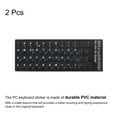 thumbnail image 3 of Hebrew Keyboard Stickers PC Keyboard Stickers Black Background with Blue Lettering 2Pcs, 3 of 3