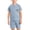 Blue, variant on WRKEKC Kids Summer Outfits Printed Round Neck Short Sleeve T Shirt and Casual Shorts Sport Set for 0-9 Years