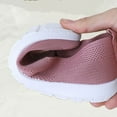 thumbnail image 6 of Womens Pink Slip-On Shoes | Breathable Mesh Walking Shoes | Lightweight Casual Sneakers for Women | All-Day Comfort Errands,Size 37, 6 of 9