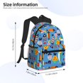thumbnail image 2 of Yield Cute Flat Fish Print Backpack for Women Men, Lightweight Casual Travel Daypack, Classic Basic College Backpack, Middle School Bag, 2 of 5