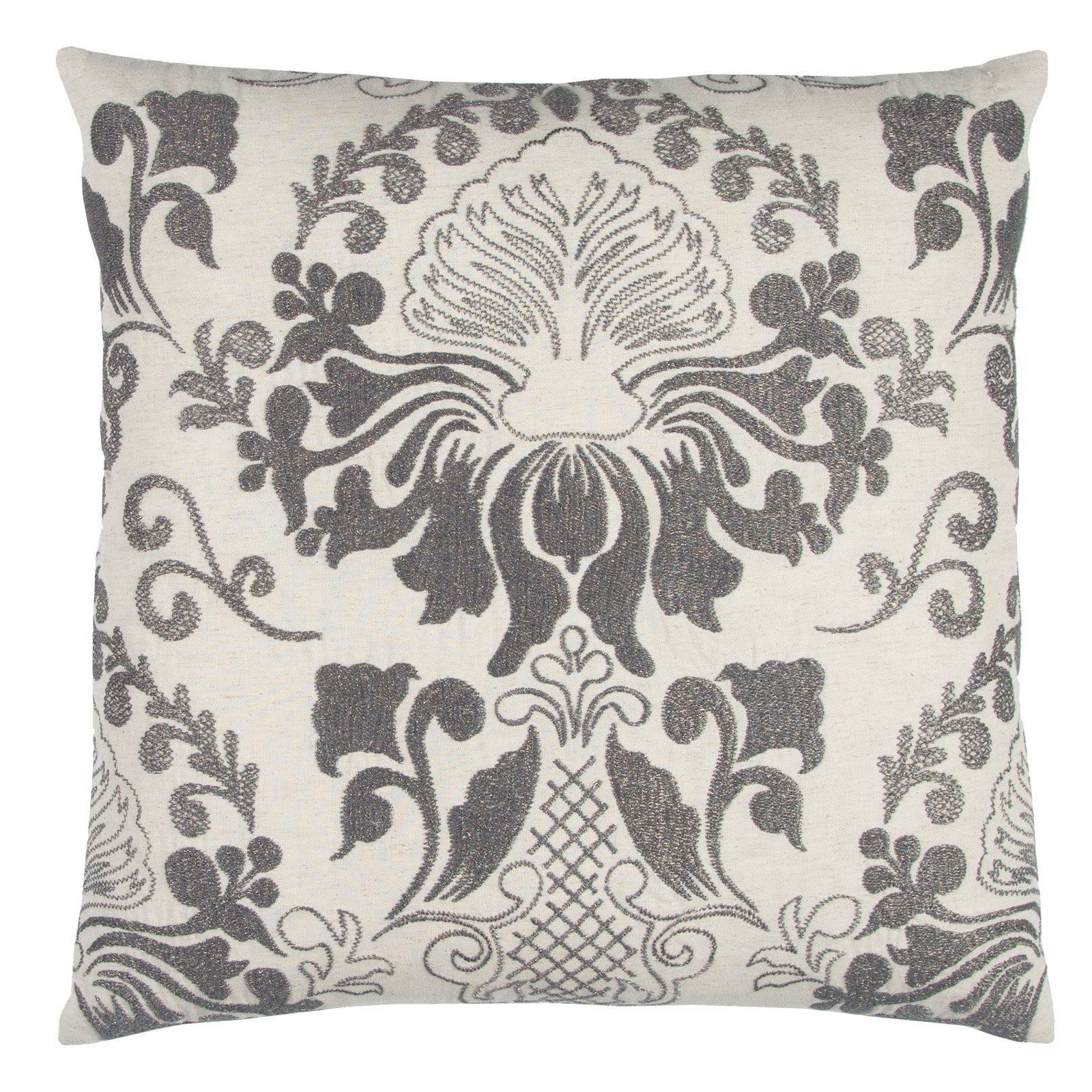 Rizzy Home Decorative Poly Filled Throw Pillow Damask 20