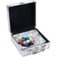 thumbnail image 1 of Colorful Mexican Domino in Metal Box and Accessories (Complete Double 12 Mexican Domino Game), 1 of 5