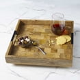 thumbnail image 5 of Mikasa Avery Square Lazy Susan Serving Tray - 14" Mango Wood & Iron Rotating Turntable - Dining Table Spinner for Appetizers, Cheese Displays, Cocktails, Entrées - Farmhouse Style Serveware, 5 of 6
